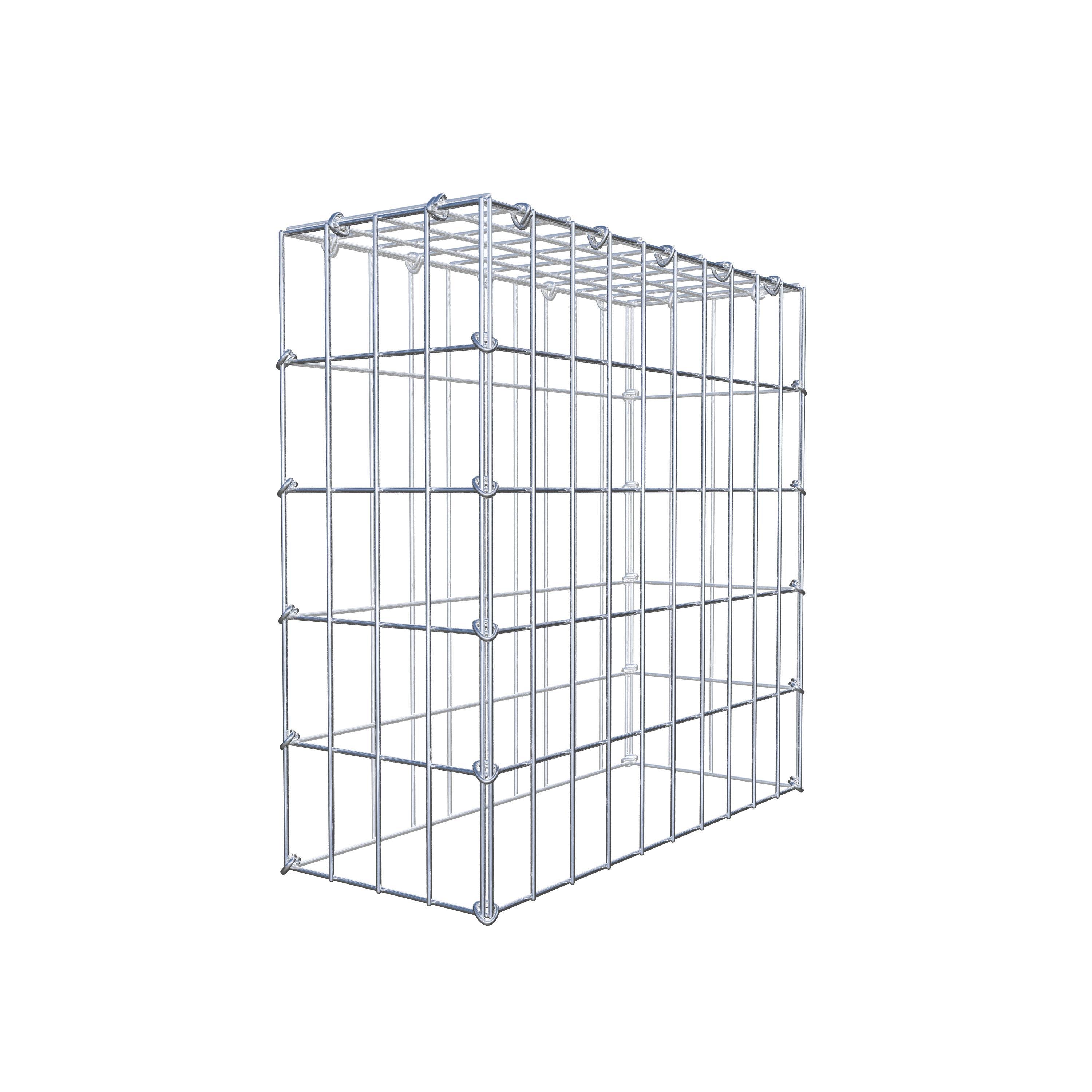 Mounted gabion type 3 50 cm x 50 cm x 20 cm (L x H x D), mesh size 5 cm x 10 cm, C-ring