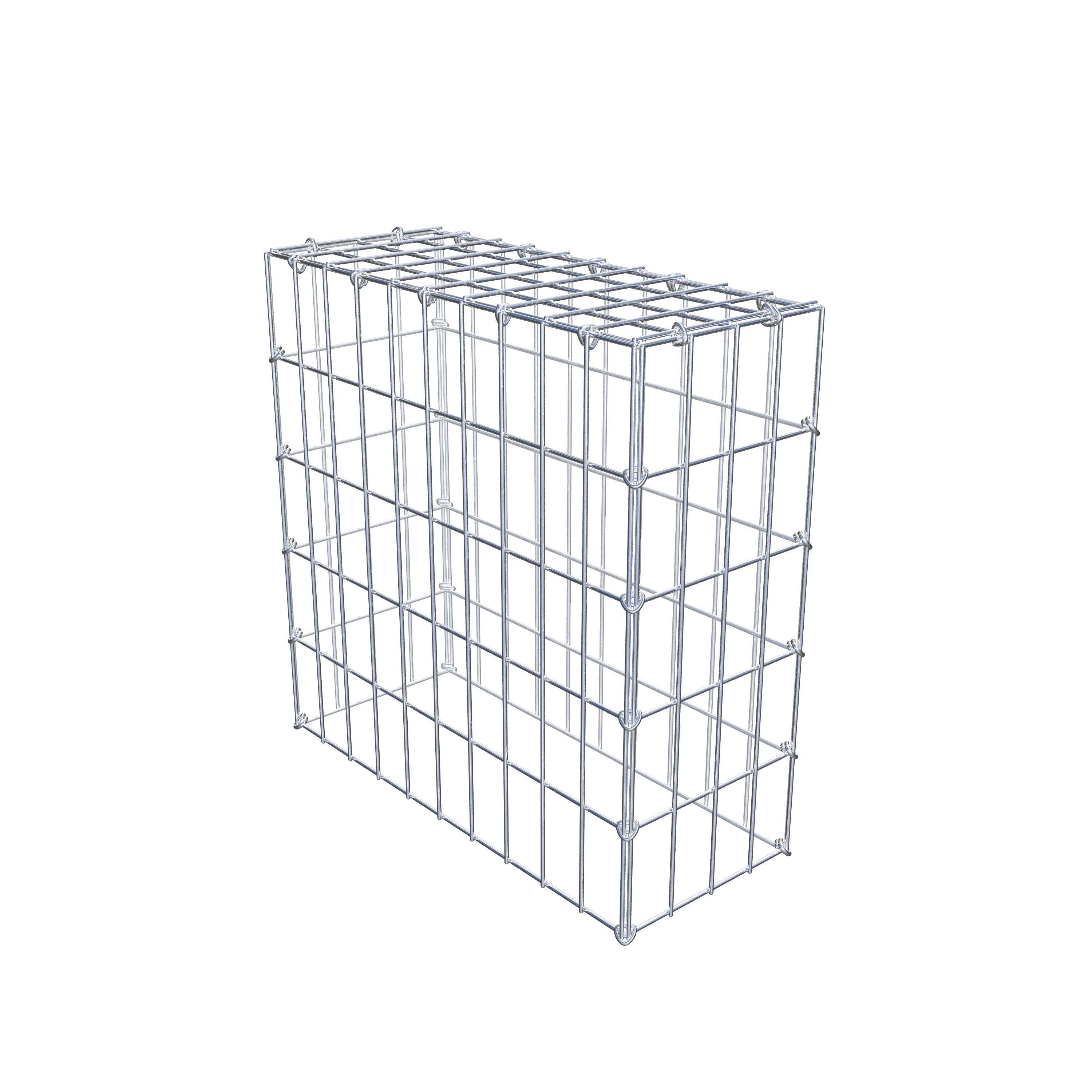 Mounted gabion type 3 50 cm x 50 cm x 20 cm (L x H x D), mesh size 5 cm x 10 cm, C-ring