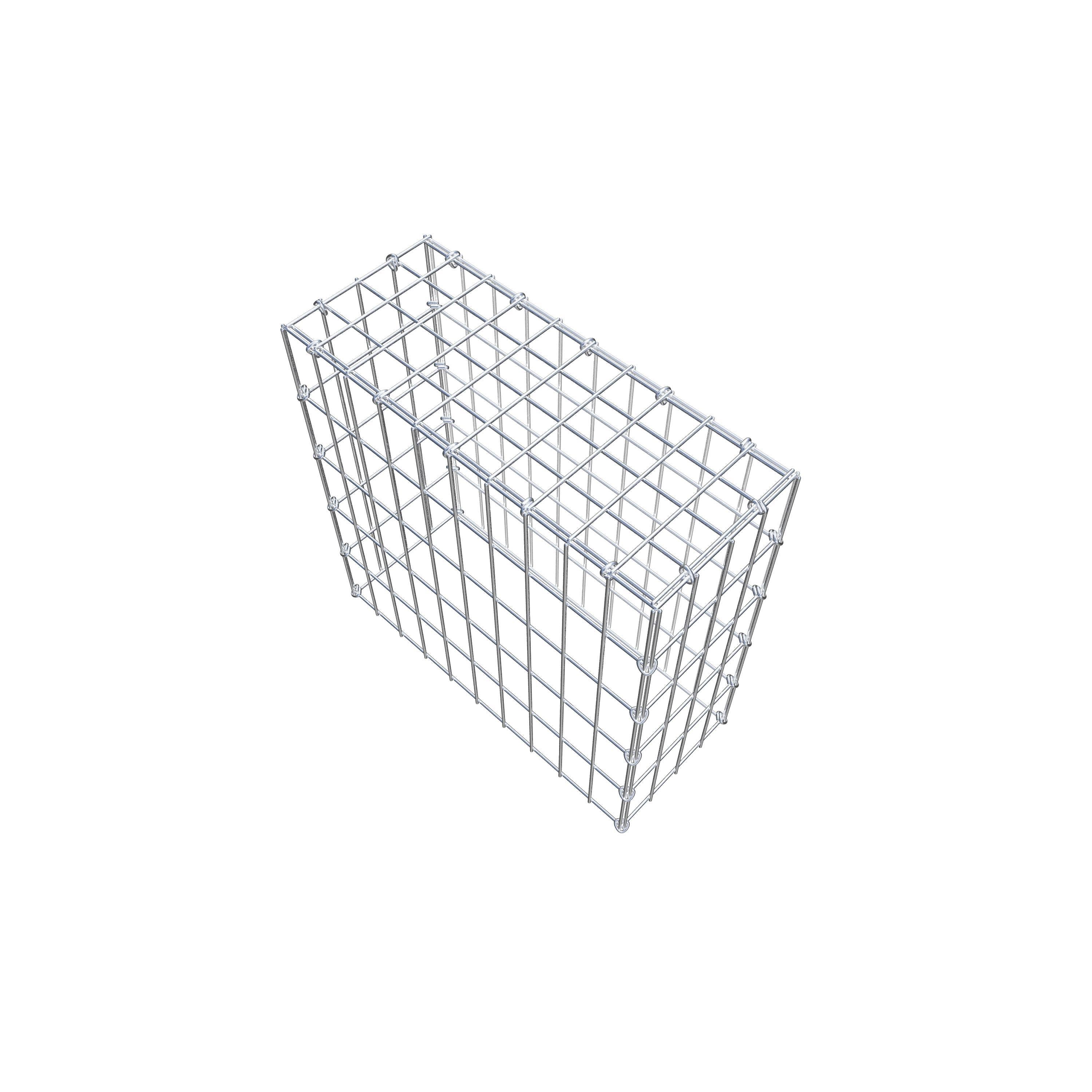 Mounted gabion type 3 50 cm x 50 cm x 20 cm (L x H x D), mesh size 5 cm x 10 cm, C-ring