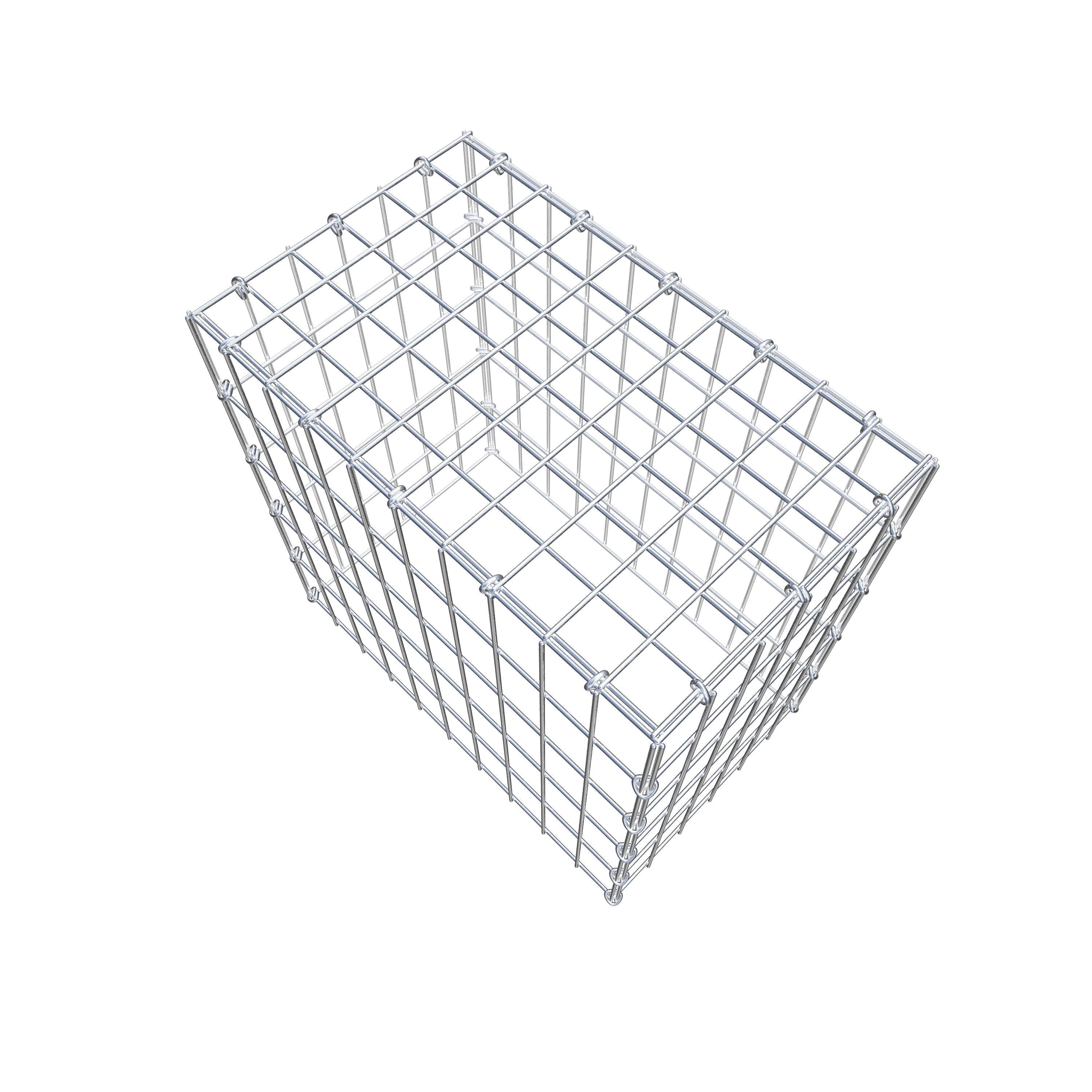 Monteret gabion type 3 50 cm x 50 cm x 30 cm (L x H x D), maskestørrelse 5 cm x 10 cm, C-ring