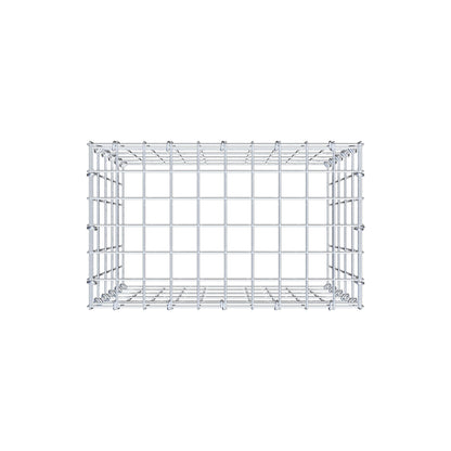 Mounted gabion type 3 50 cm x 50 cm x 30 cm (L x H x D), mesh size 5 cm x 10 cm, C-ring
