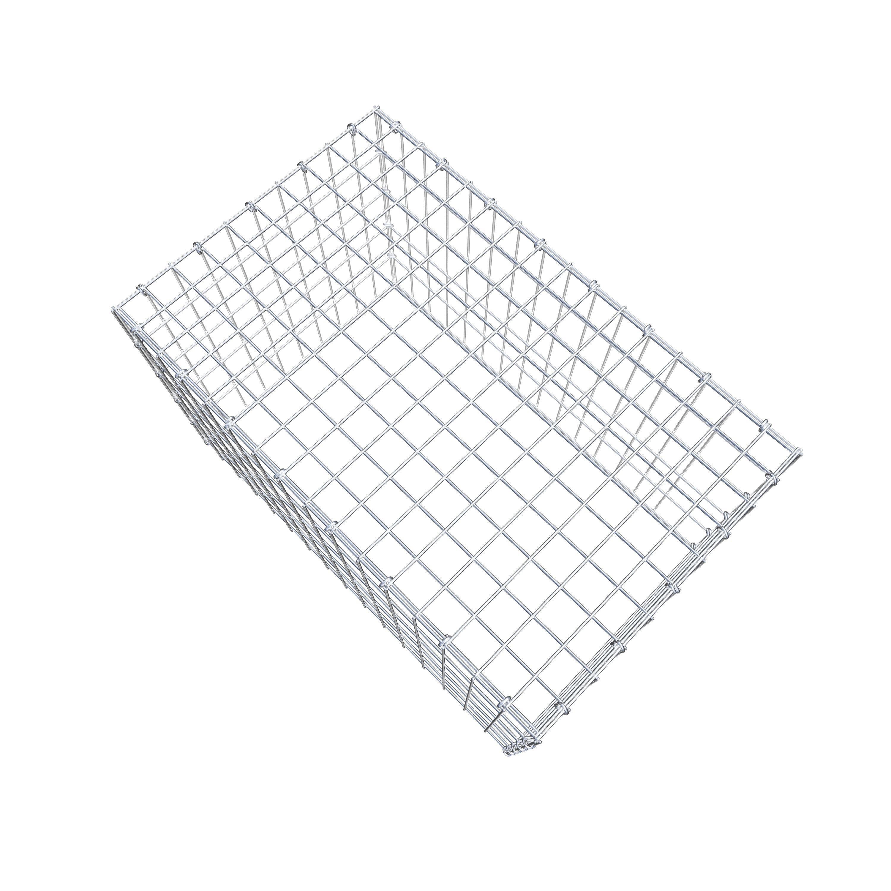 Mounted gabion type 3 80 cm x 50 cm x 50 cm (L x H x D), mesh size 5 cm x 10 cm, C-ring