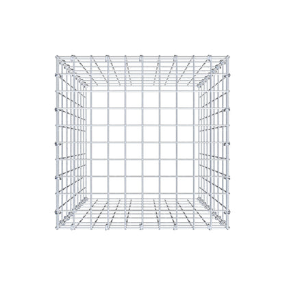 Mounted gabion type 3 80 cm x 50 cm x 50 cm (L x H x D), mesh size 5 cm x 10 cm, C-ring