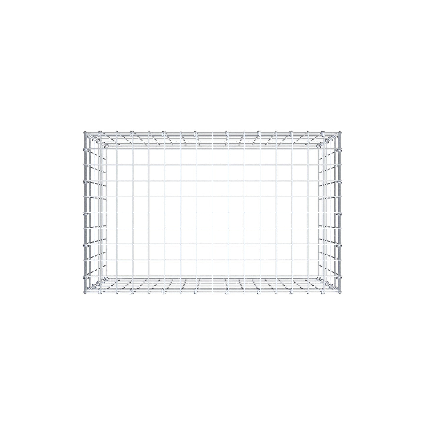 Mounted gabion type 3 80 cm x 50 cm x 50 cm (L x H x D), mesh size 5 cm x 10 cm, C-ring