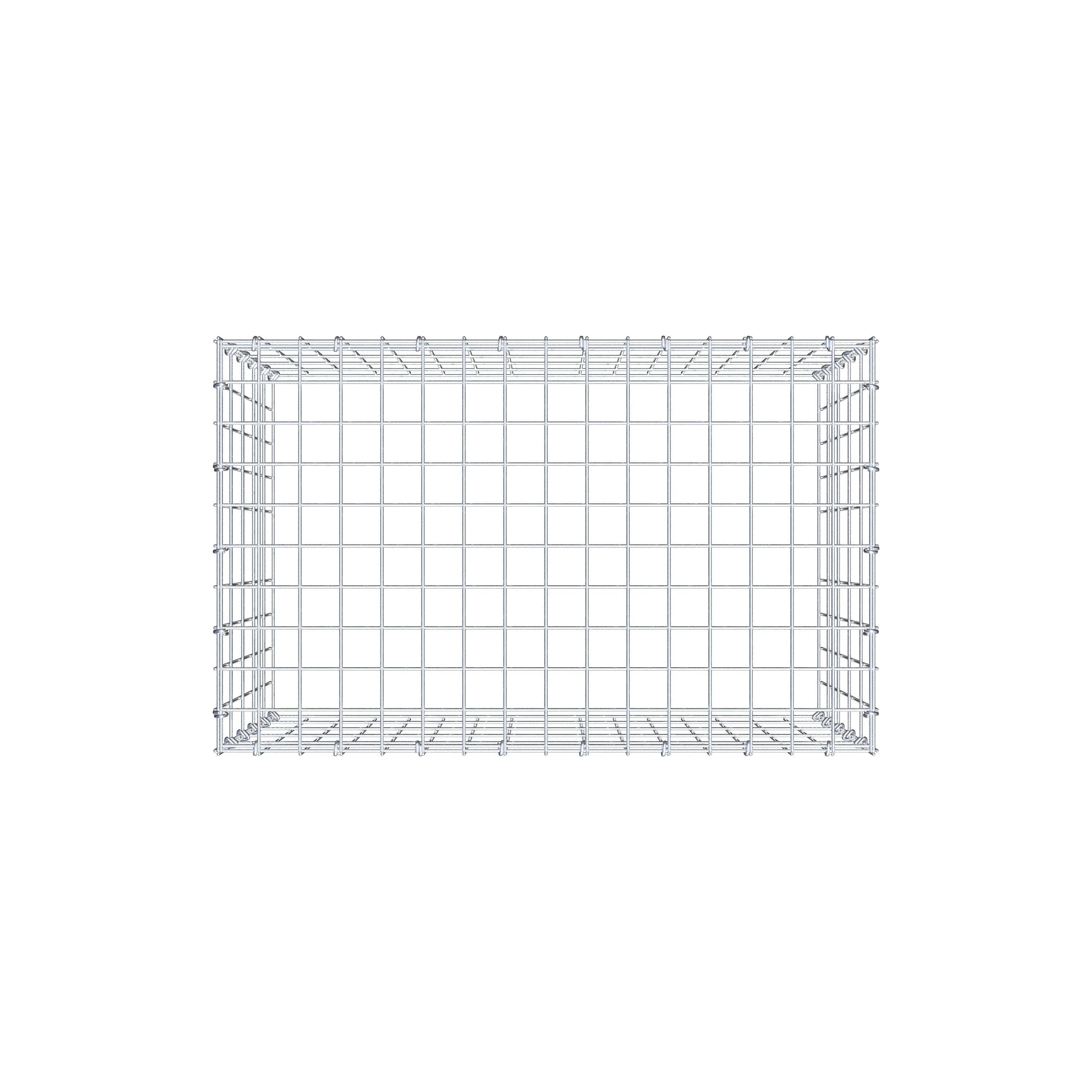 Mounted gabion type 3 80 cm x 50 cm x 50 cm (L x H x D), mesh size 5 cm x 10 cm, C-ring