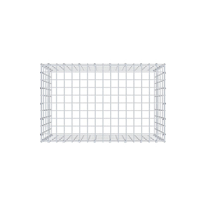 Mounted gabion type 3 80 cm x 50 cm x 50 cm (L x H x D), mesh size 5 cm x 10 cm, C-ring
