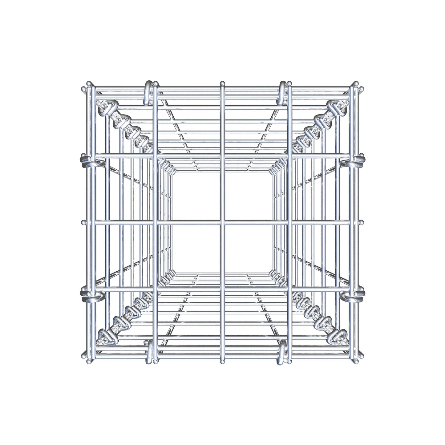 Mounted gabion type 3 100 cm x 20 cm x 20 cm (L x H x D), mesh size 5 cm x 10 cm, C-ring