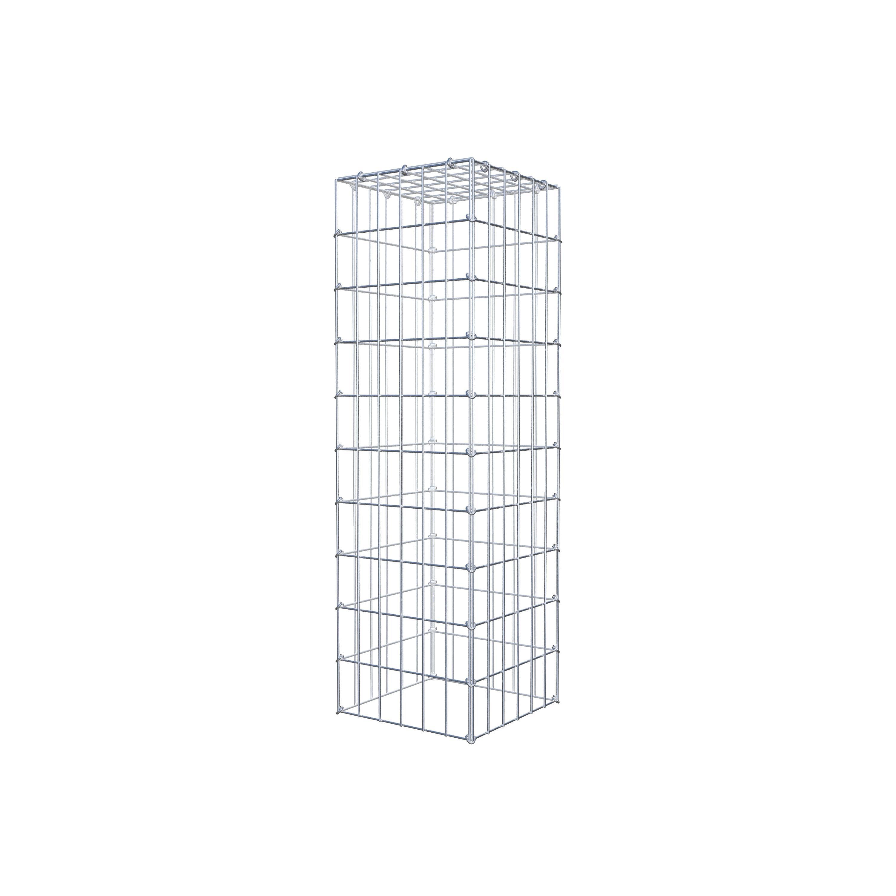 Monteret gabion type 3 100 cm x 30 cm x 30 cm (L x H x D), maskestørrelse 5 cm x 10 cm, C-ring