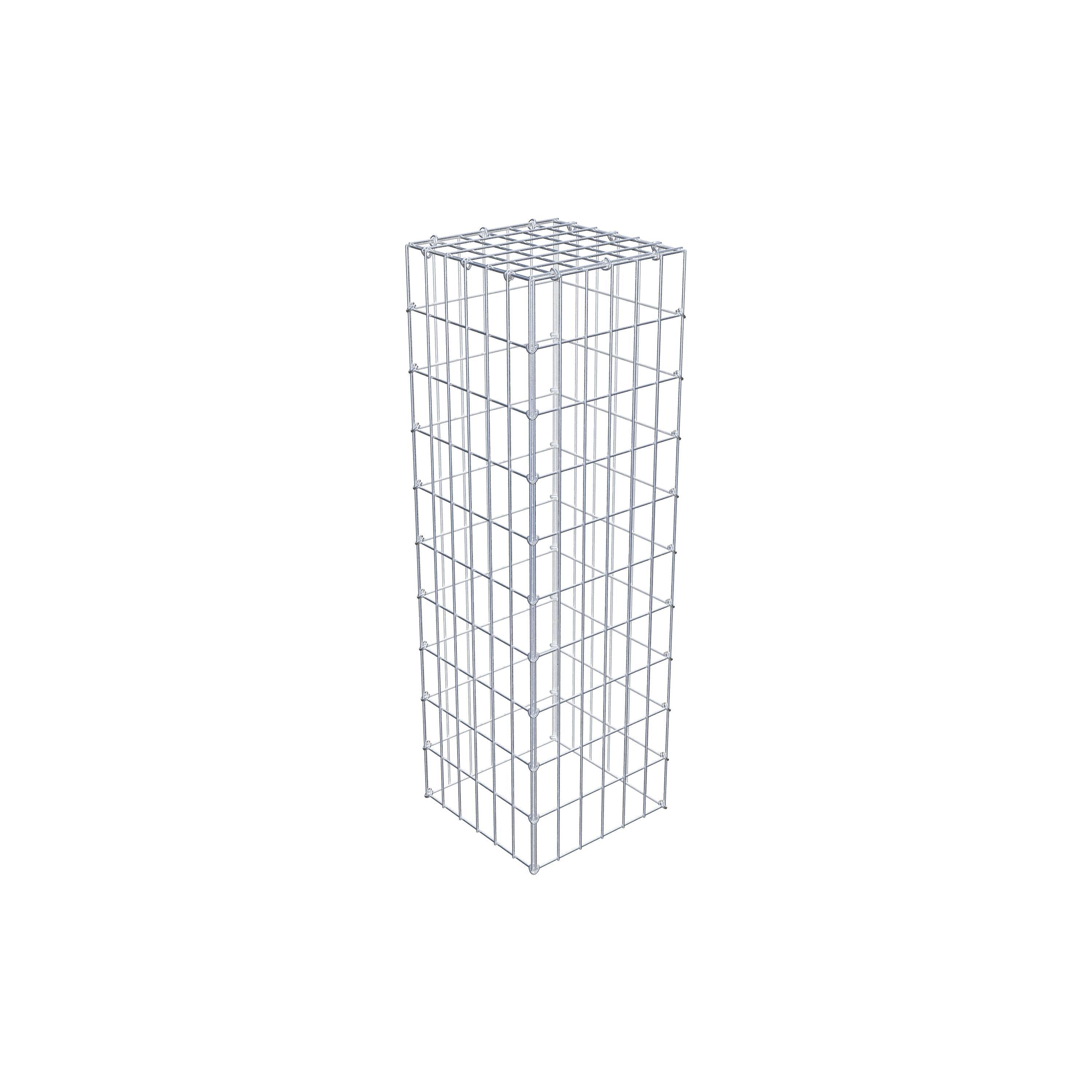 Monteret gabion type 3 100 cm x 30 cm x 30 cm (L x H x D), maskestørrelse 5 cm x 10 cm, C-ring