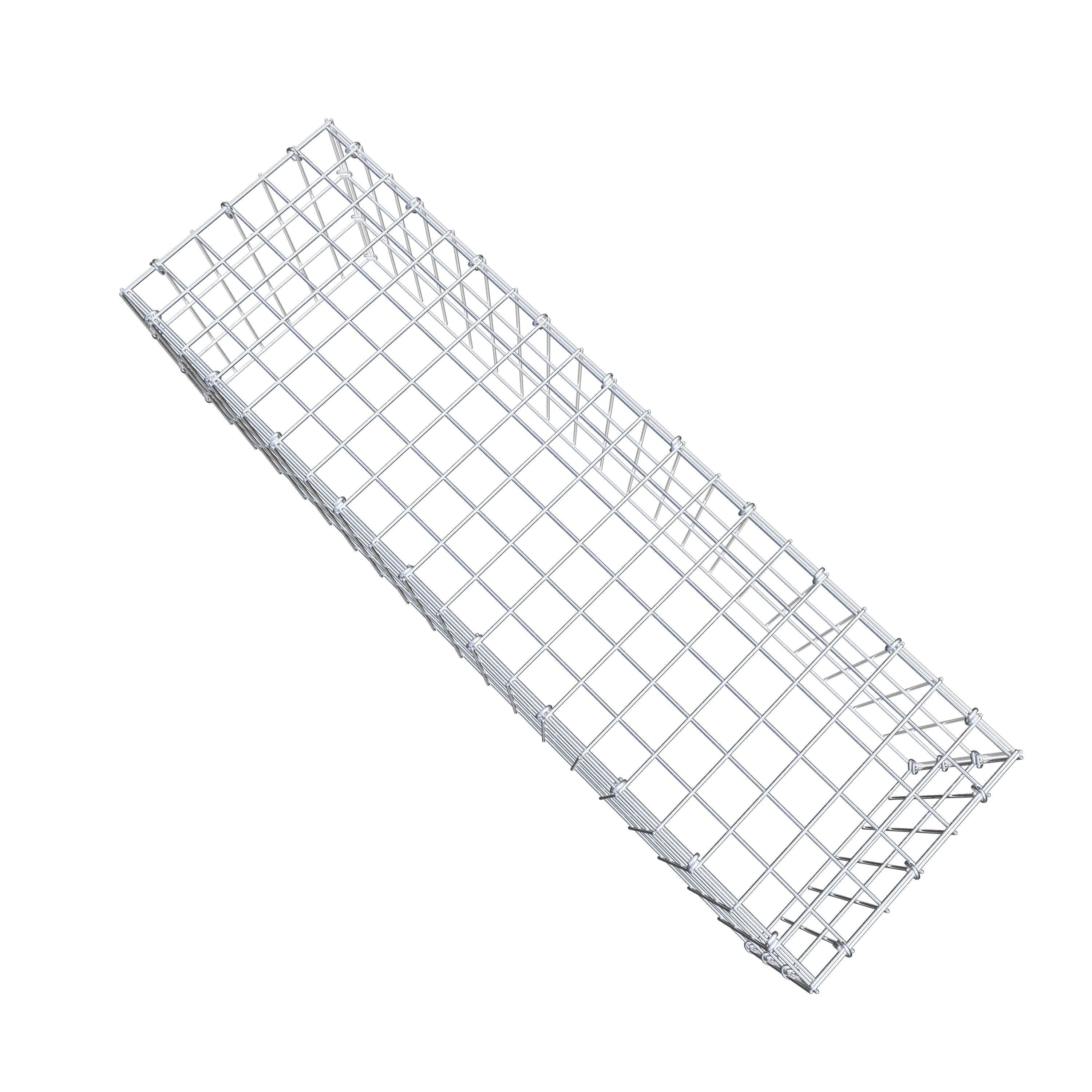 Monteret gabion type 3 100 cm x 30 cm x 30 cm (L x H x D), maskestørrelse 5 cm x 10 cm, C-ring