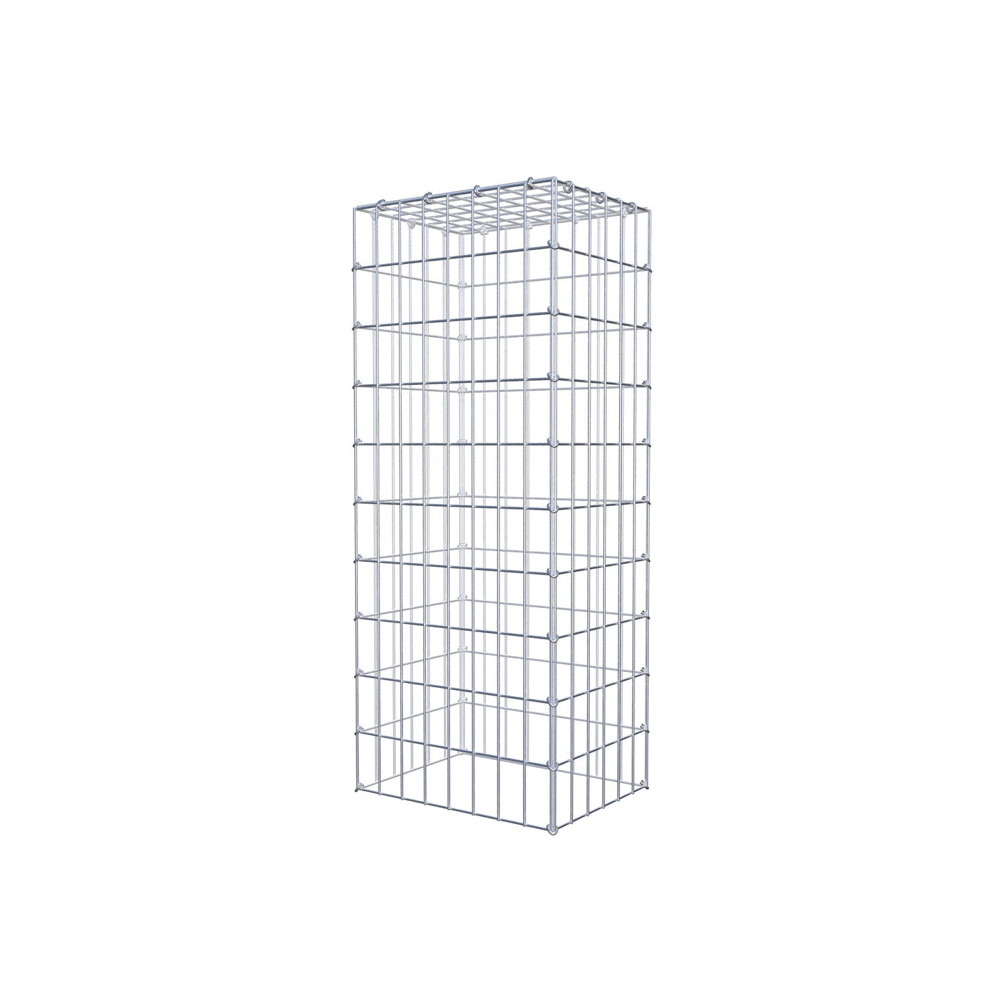 Mounted gabion type 3 100 cm x 30 cm x 40 cm (L x H x D), mesh size 5 cm x 10 cm, C-ring
