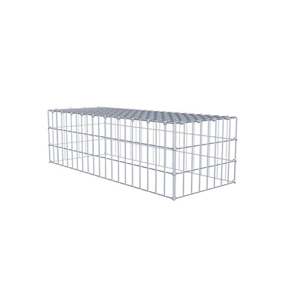 Mounted gabion type 3 100 cm x 30 cm x 40 cm (L x H x D), mesh size 5 cm x 10 cm, C-ring