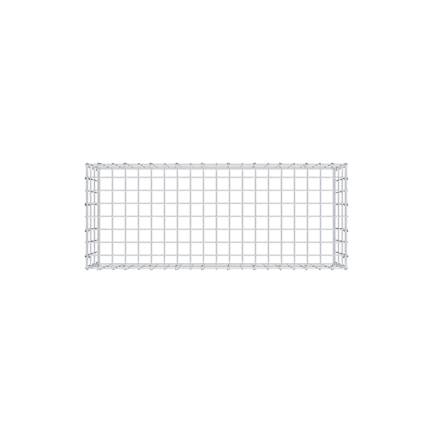 Mounted gabion type 3 100 cm x 30 cm x 40 cm (L x H x D), mesh size 5 cm x 10 cm, C-ring
