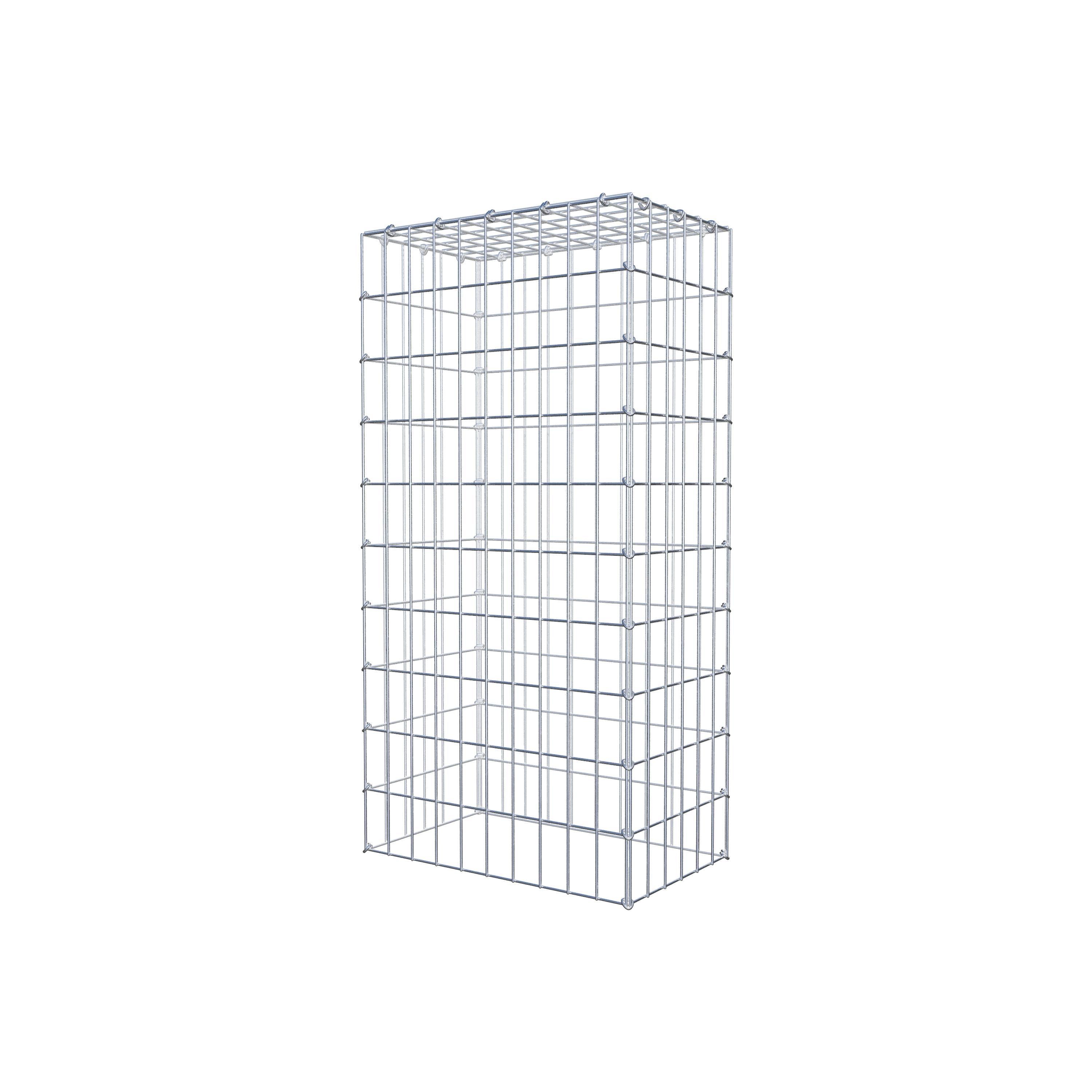 Mounted gabion type 3 100 cm x 30 cm x 50 cm (L x H x D), mesh size 5 cm x 10 cm, C-ring