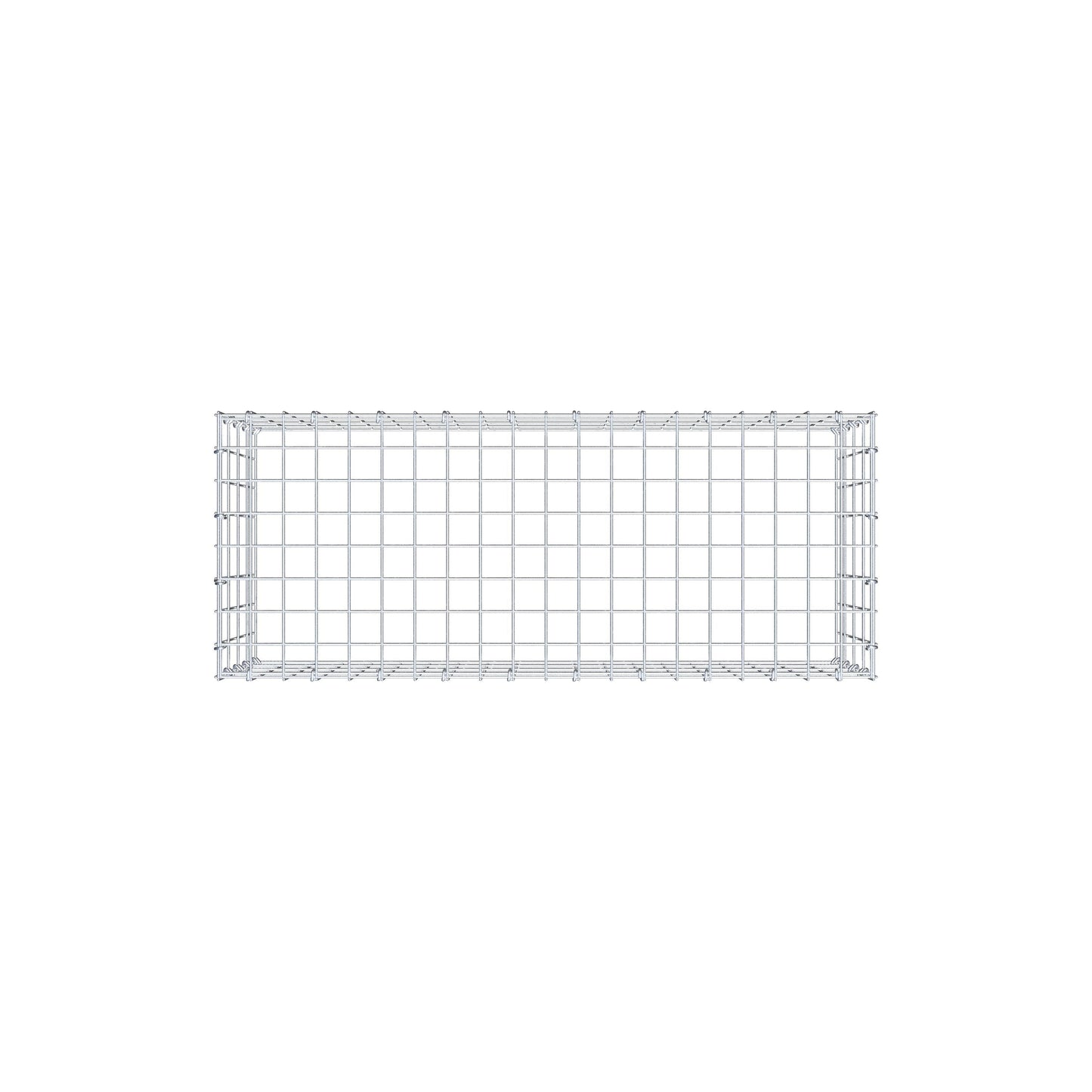 Mounted gabion type 3 100 cm x 40 cm x 40 cm (L x H x D), mesh size 5 cm x 10 cm, C-ring