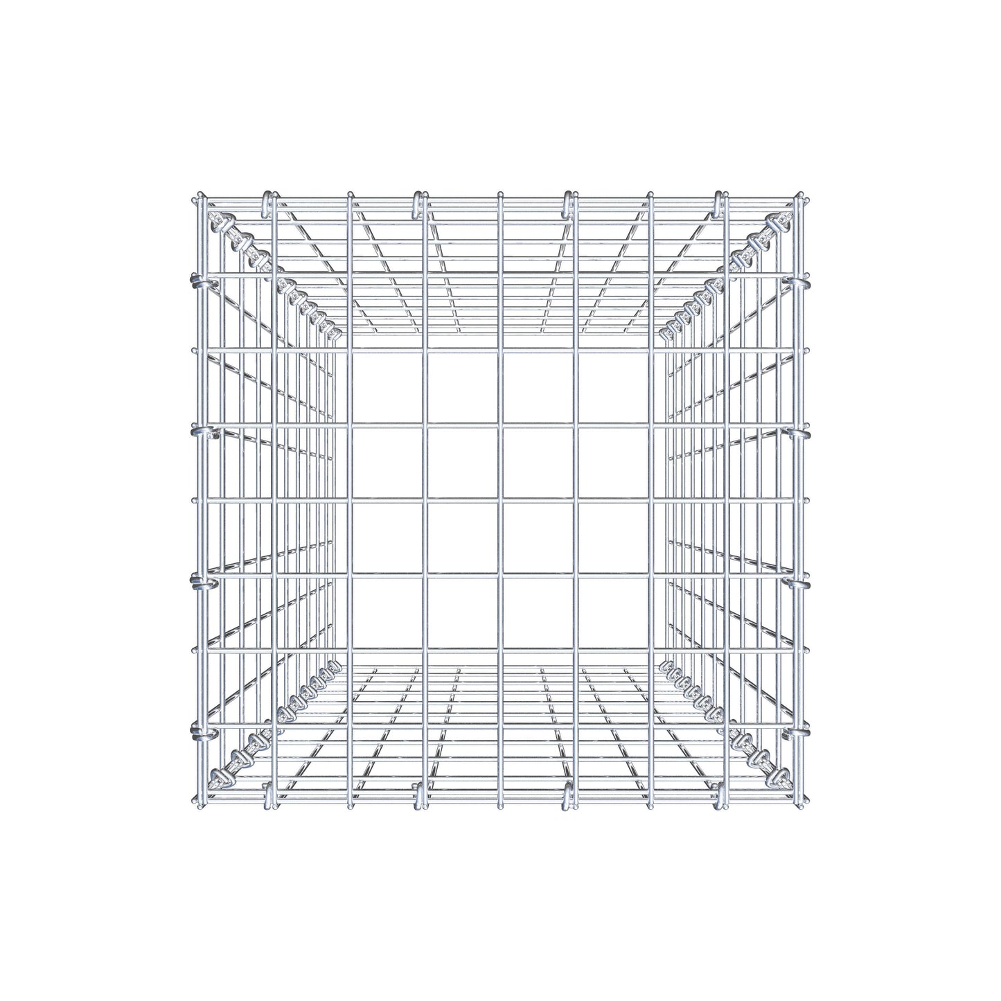 Mounted gabion type 3 100 cm x 40 cm x 40 cm (L x H x D), mesh size 5 cm x 10 cm, C-ring