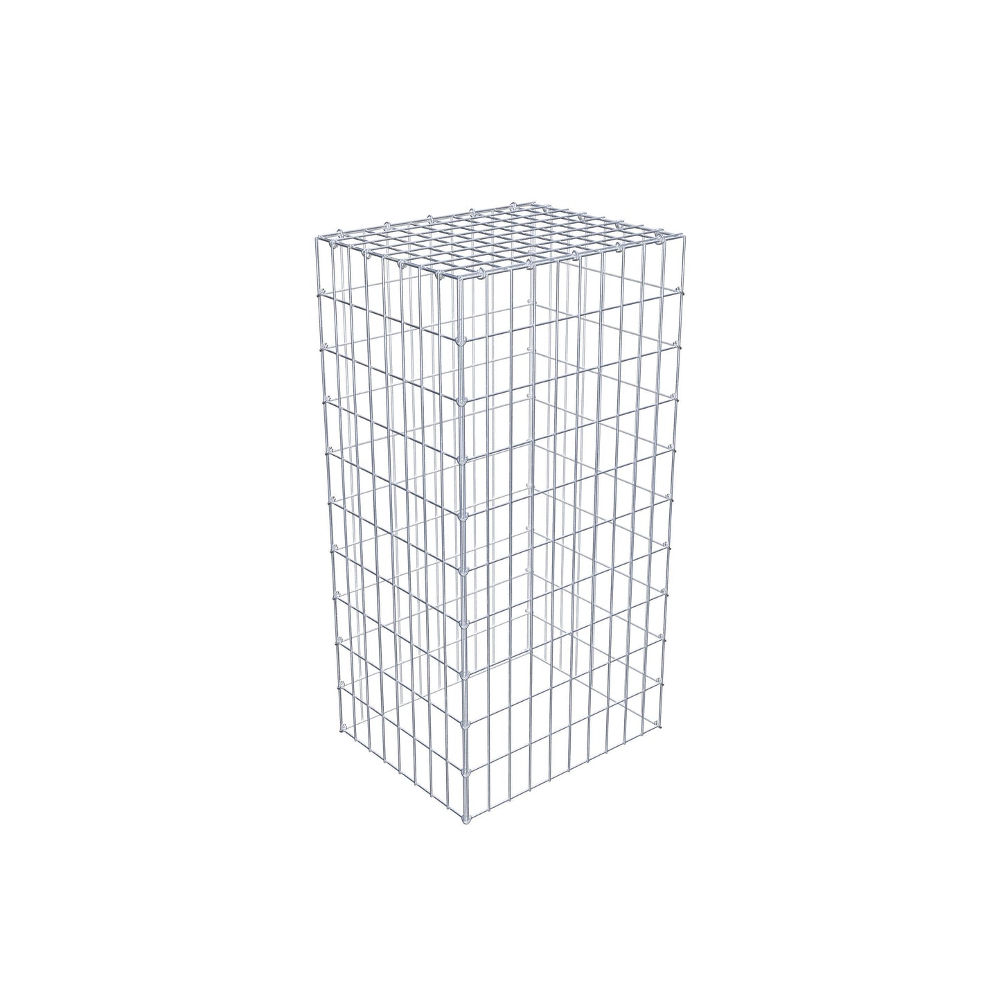 Mounted gabion type 3 100 cm x 40 cm x 50 cm (L x H x D), mesh size 5 cm x 10 cm, C-ring