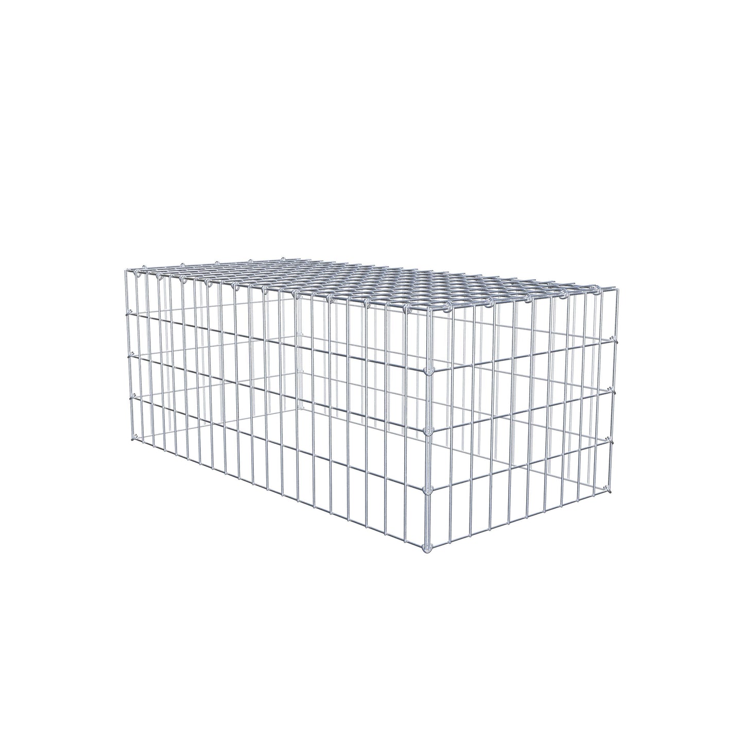 Mounted gabion type 3 100 cm x 40 cm x 50 cm (L x H x D), mesh size 5 cm x 10 cm, C-ring
