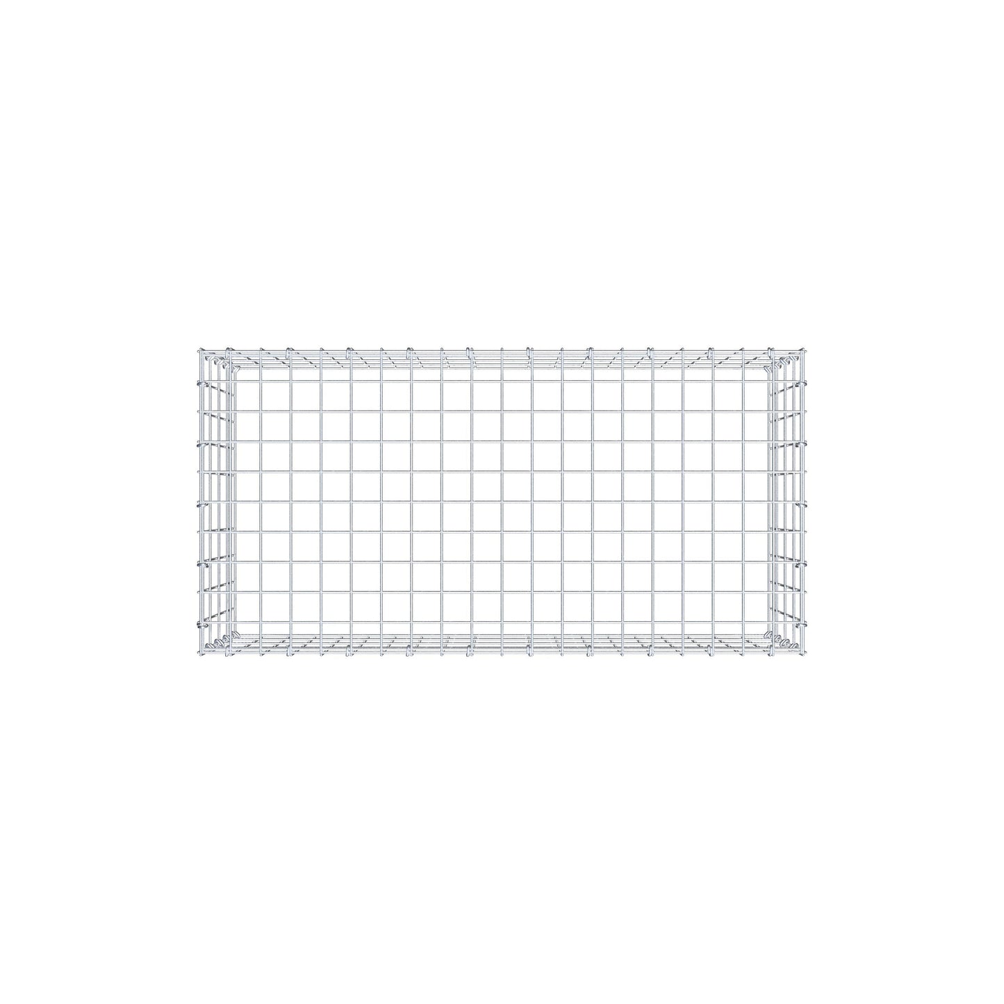 Mounted gabion type 3 100 cm x 40 cm x 50 cm (L x H x D), mesh size 5 cm x 10 cm, C-ring