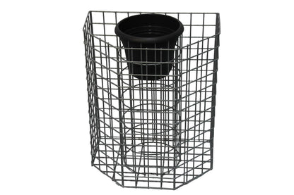 Coluna de flores octogonal, altura 62 cm, MW 5 x 5 cm, galvanizada a quente, incluindo vaso