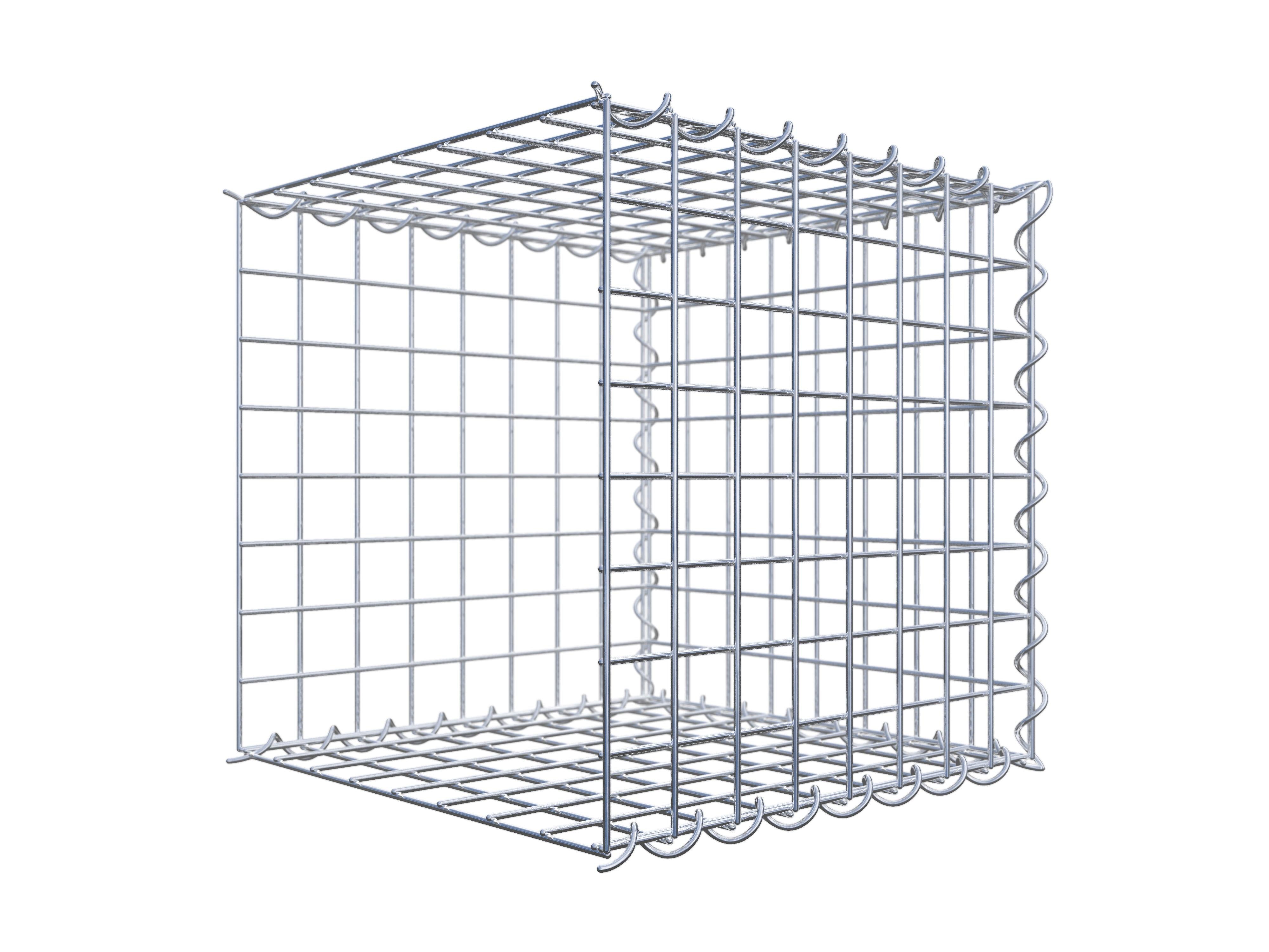 Gabbione aggiuntivo tipo 2 40 cm x 40 cm x 40 cm (L x H x P), dimensione maglia 5 cm x 5 cm, a spirale