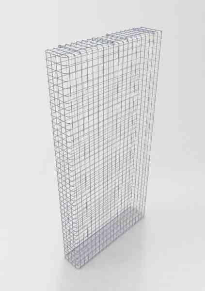 Gabion varmgalvaniseret 102 cm x 202 cm x 22 cm, maskestørrelse 5 cm x 5 cm, fuldsvejset