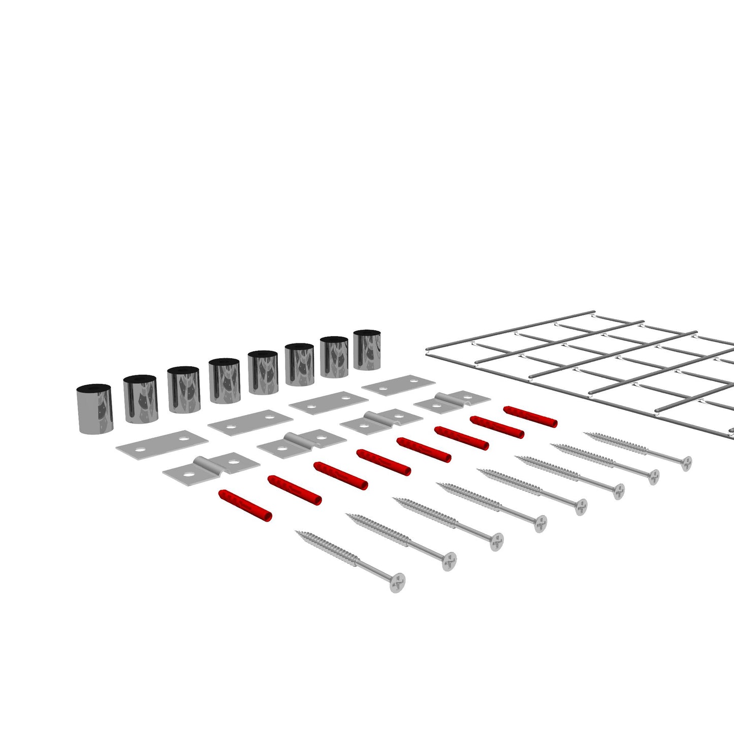 Dekorativt gitter / espalier (inklusive monteringsmateriale) maskestørrelse 5 x 5 cm