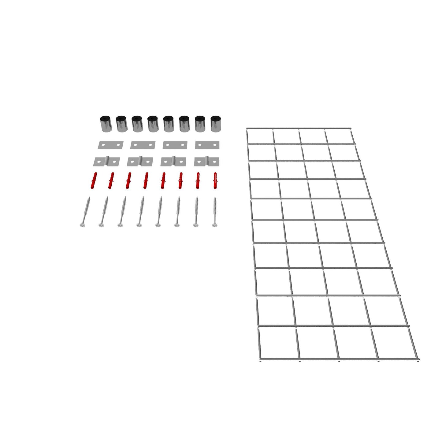 Dekorativt gitter / espalier (inklusive monteringsmateriale) maskestørrelse 5 x 5 cm