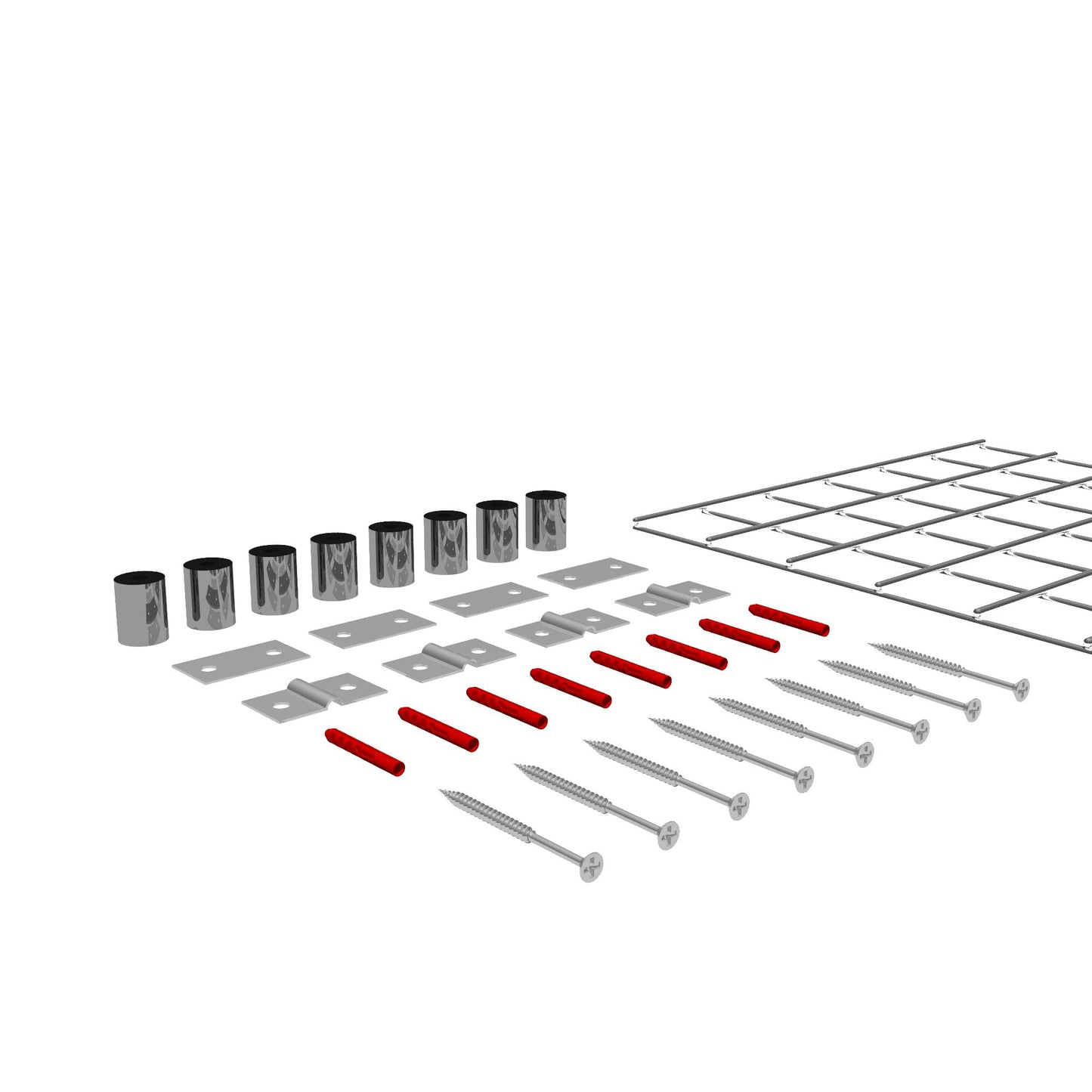 Dekorativt gitter / espalier (inklusive monteringsmateriale) maskestørrelse 5 x 5 cm