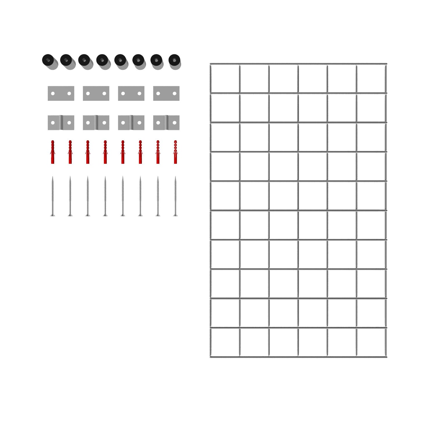 Dekorativt gitter / espalier (inklusive monteringsmateriale) maskestørrelse 5 x 5 cm