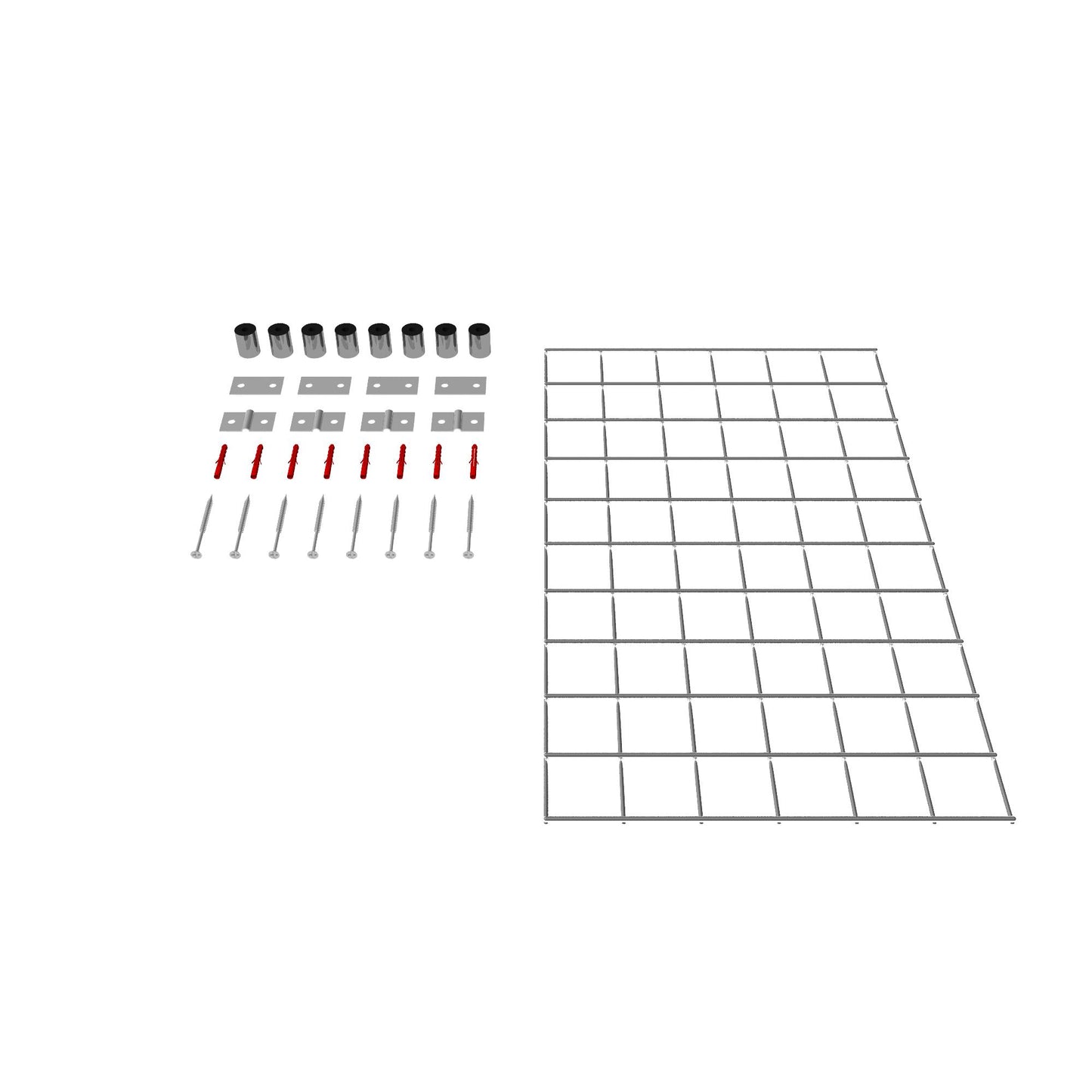 Dekorativt gitter / espalier (inklusive monteringsmateriale) maskestørrelse 5 x 5 cm