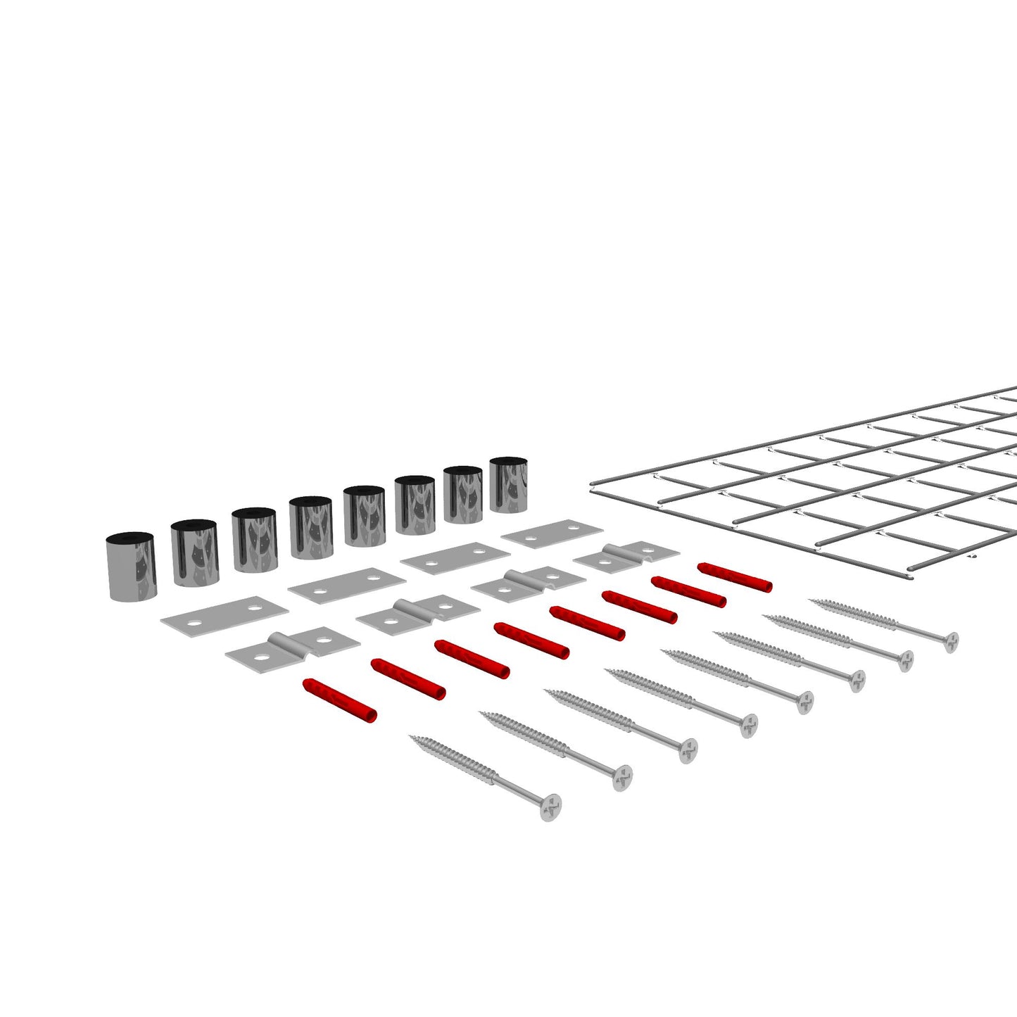 Dekorativt gitter / espalier (inklusive monteringsmateriale) maskestørrelse 5 x 5 cm