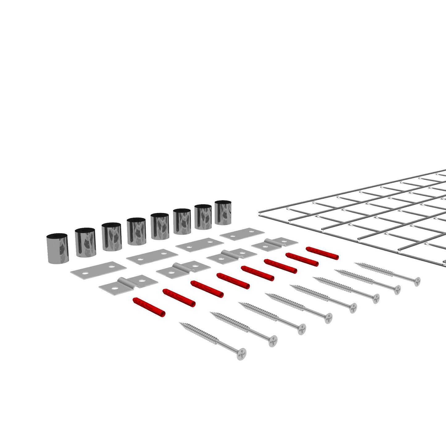Dekorativt gitter / espalier (inklusive monteringsmateriale) maskestørrelse 5 x 5 cm