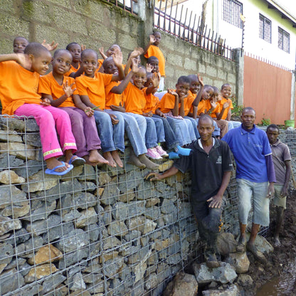 Gabião 100 cm x 100 cm x 50 cm (C x A x P), malhagem 10 cm x 10 cm, anel C