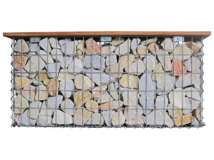 Gartenbank Spiralgabione CUMARU MW 5 x 10 cm 105 x 50 x 50 cm