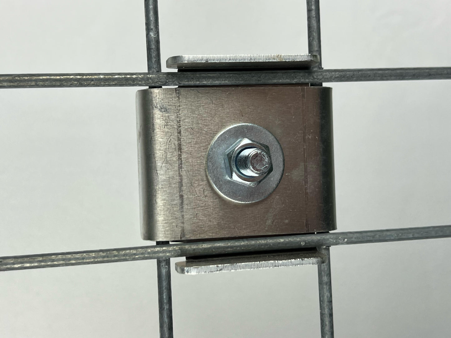 Conjunto de 2 grampos com suportes de cerca 5 x 5 suportes de cerca Gabião, alumínio