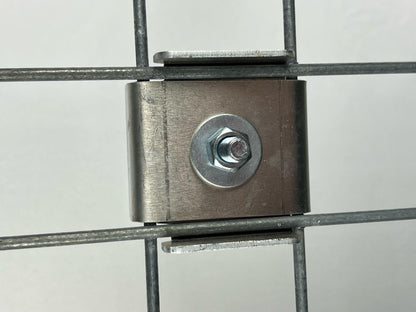 Conjunto de 2 grampos com suportes de cerca 5 x 5 suportes de cerca Gabião, alumínio