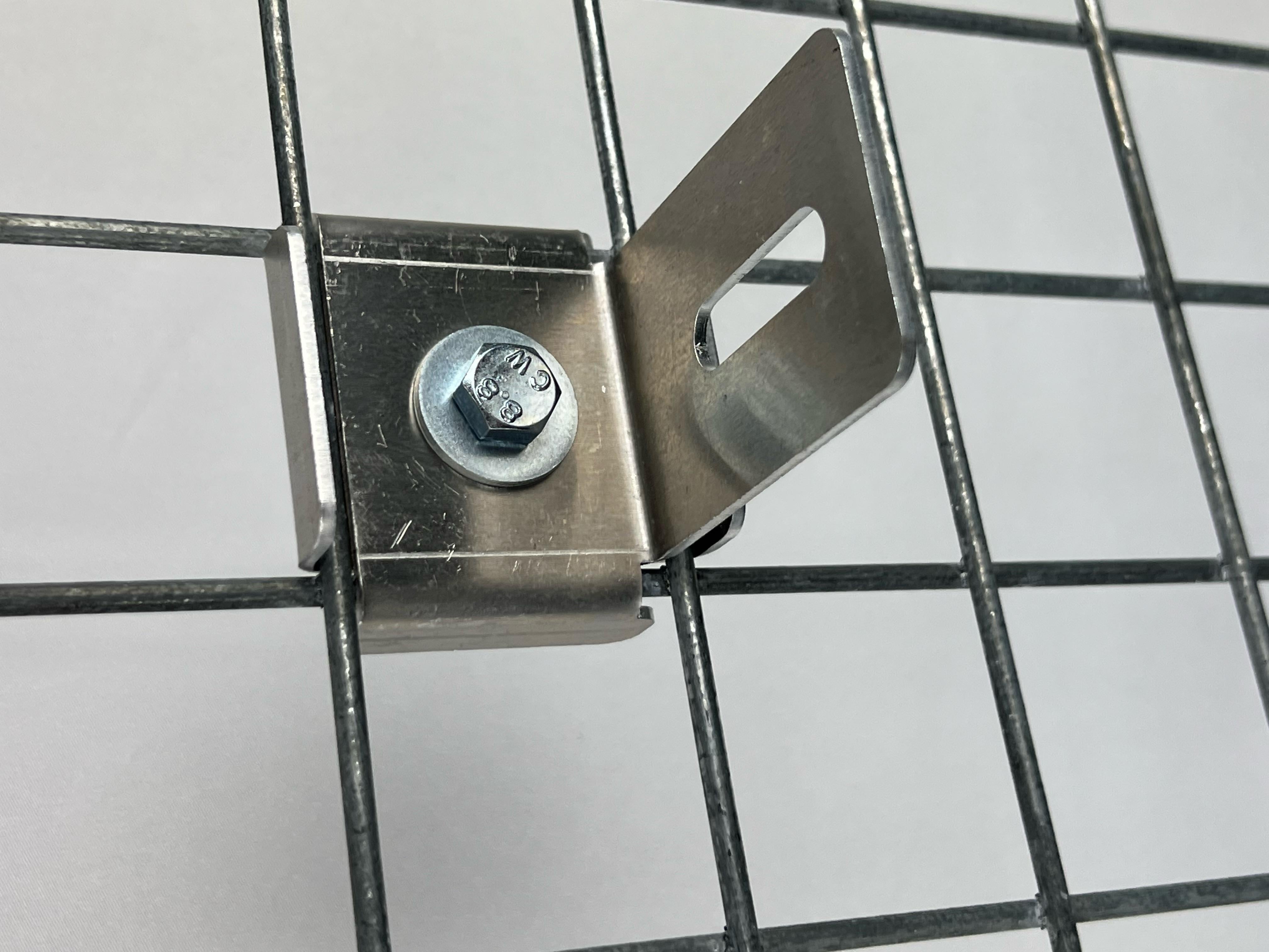 Conjunto de 2 grampos com suportes de cerca 5 x 5 suportes de cerca Gabião, alumínio