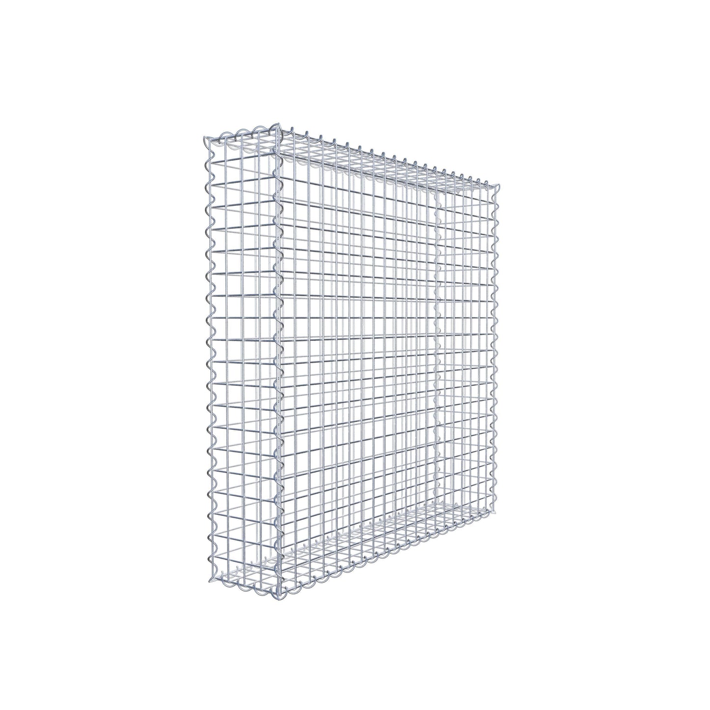 Set of 2 gabions 100 cm x 100 cm x 20 cm (L x H x D), mesh size 5 x 5 cm, spiral