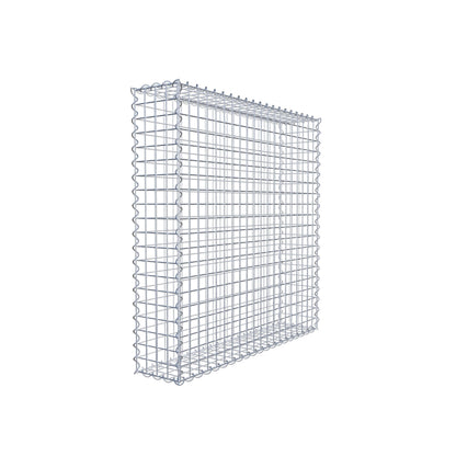 Set of 2 gabions 100 cm x 100 cm x 20 cm (L x H x D), mesh size 5 x 5 cm, spiral