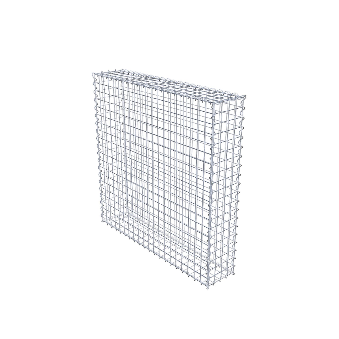 Set of 2 gabions 100 cm x 100 cm x 20 cm (L x H x D), mesh size 5 x 5 cm, spiral