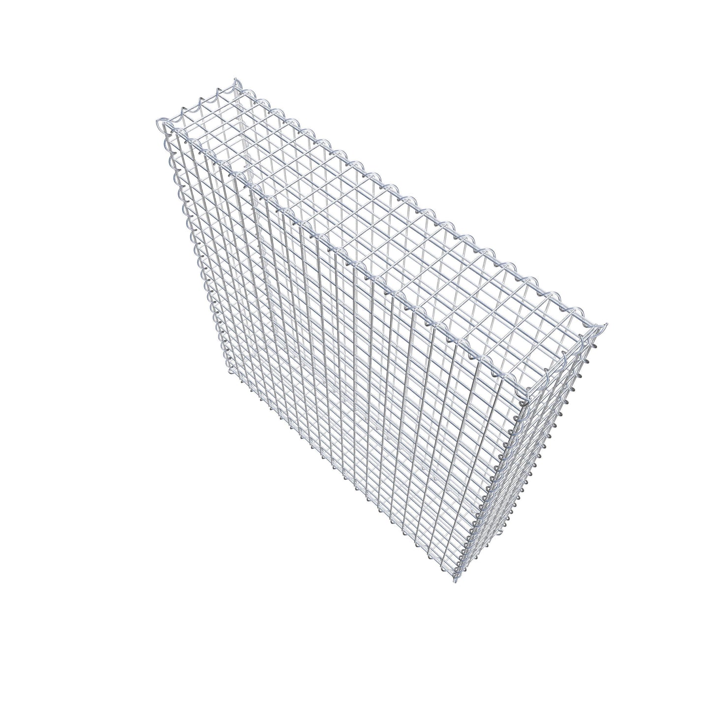 Set of 2 gabions 100 cm x 100 cm x 20 cm (L x H x D), mesh size 5 x 5 cm, spiral