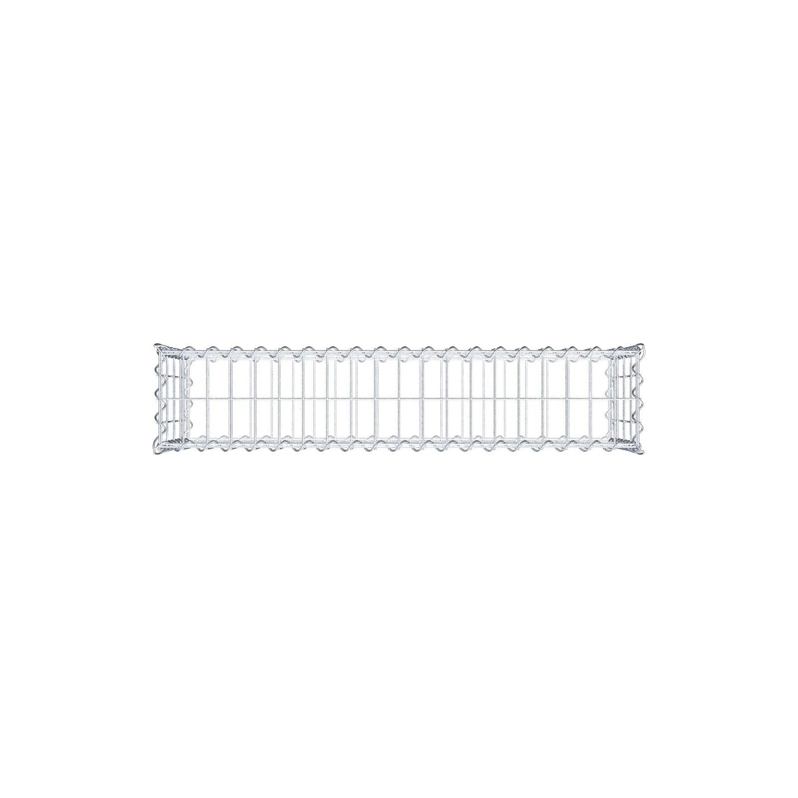 Juego de 2 gaviones de 100 cm x 40 cm x 20 cm (largo x alto x fondo), malla de 5 x 10 cm, en espiral