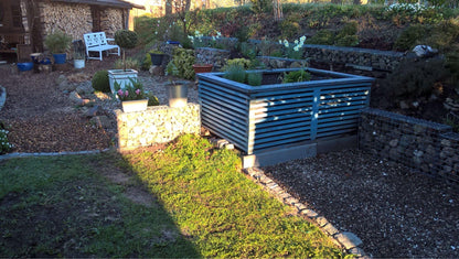 Sats med 2 gabioner 100 cm x 50 cm x 20 cm (L x H x D), maskstorlek 5 x 5 cm, spiral