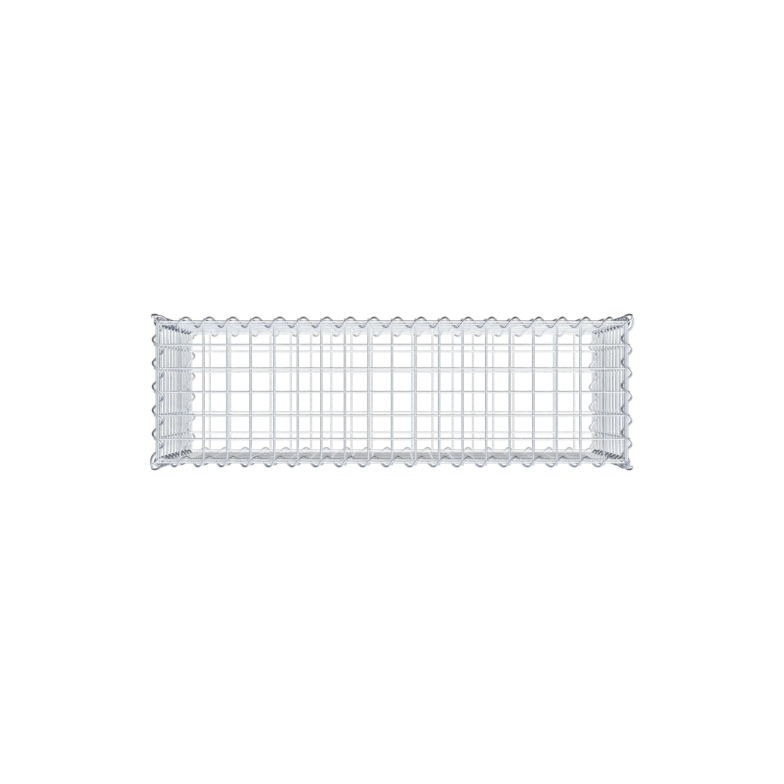 Juego de 2 gaviones de 100 cm x 50 cm x 30 cm (largo x alto x fondo), malla de 5 x 5 cm, en espiral