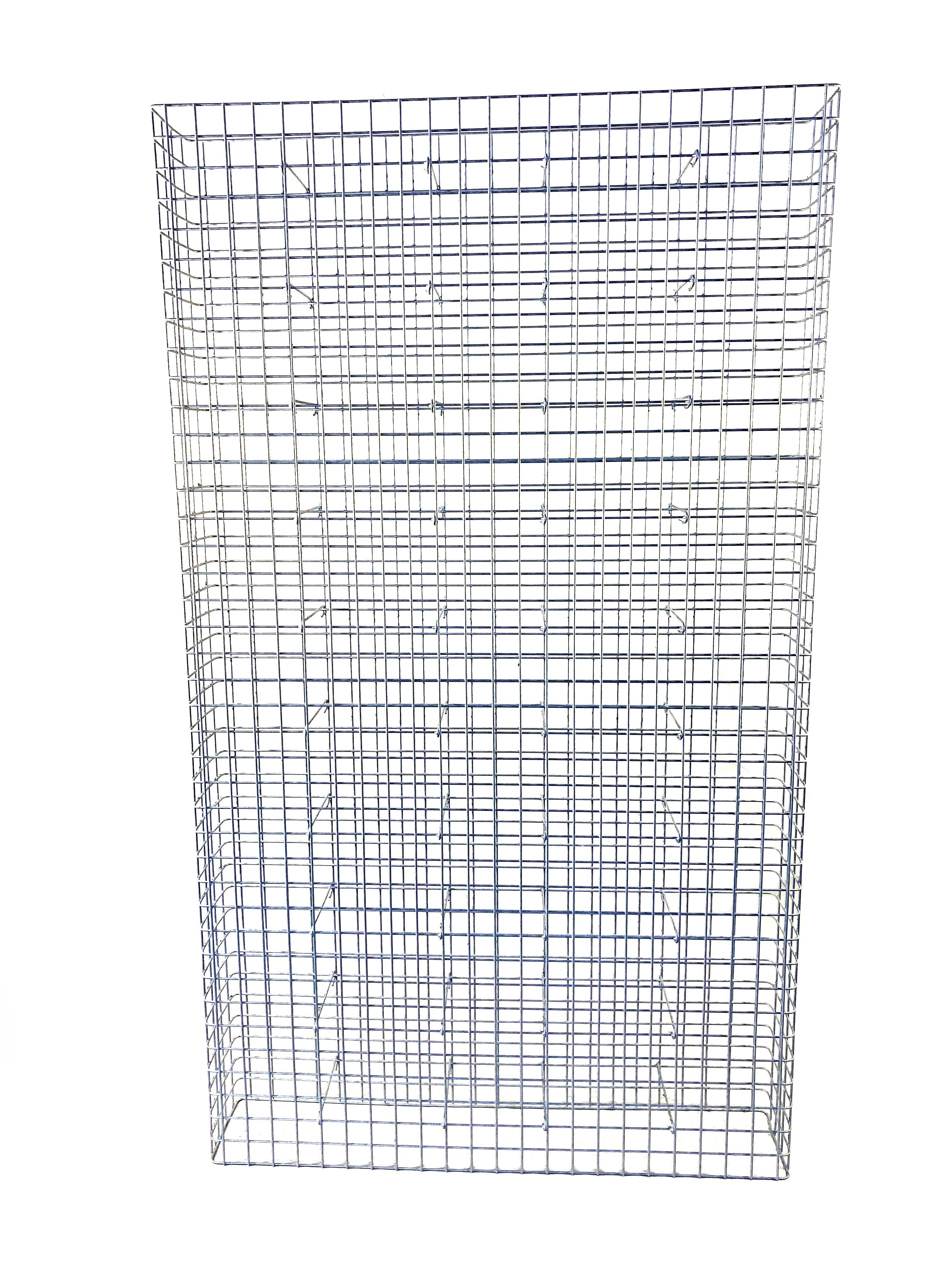 Gabbione zincato a caldo 117 cm x 200 cm x 22 cm, maglia 5 cm x 5 cm, completamente saldato