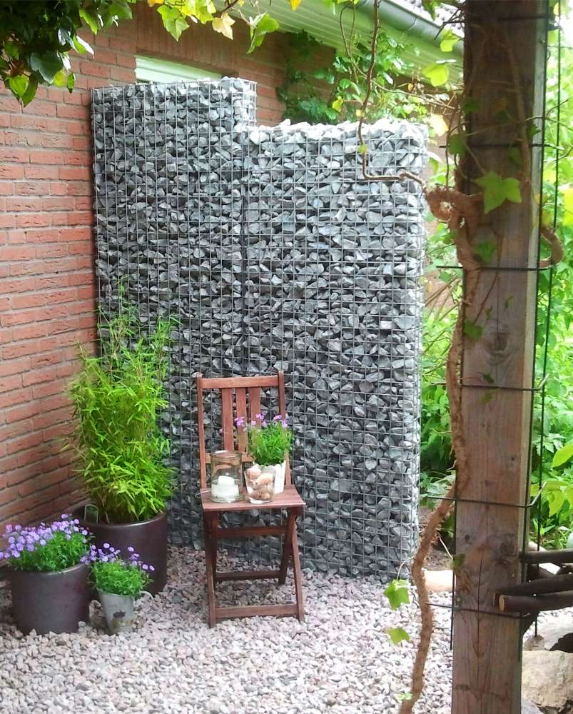 Gabion hegn efter mål - maskestørrelse 5x5cm