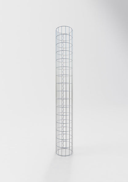 Columna de gaviones redonda 22 cm de diámetro, 160 cm de altura, malla 5 cm x 10 cm