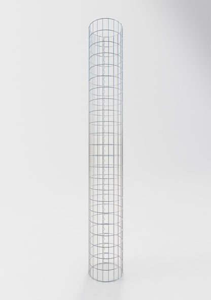 Columna de gaviones redonda 32 cm de diámetro, 230 cm de altura, malla 5 cm x 10 cm