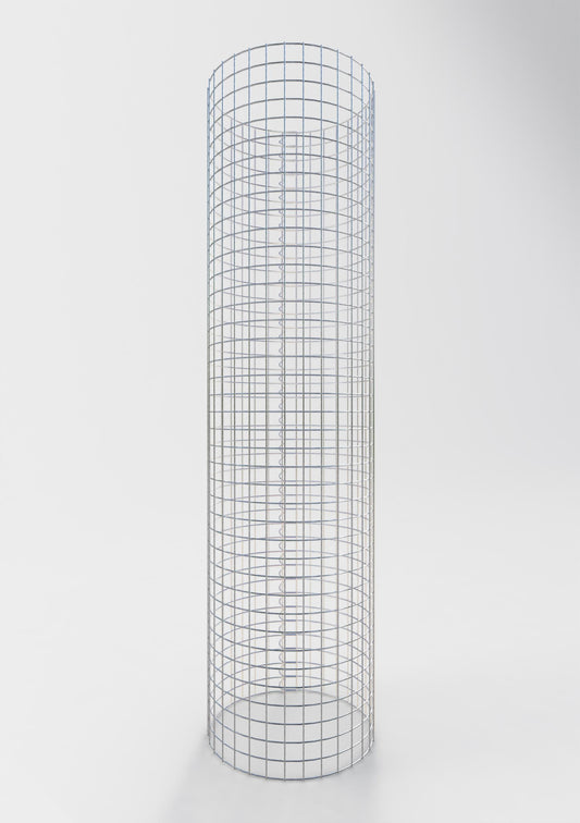 Colonne de gabion ronde 52 cm de diamètre, 200 cm de hauteur, maille 5 cm x 5 cm